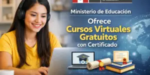 Mulher jovem estudando online com gráficos digitais ao fundo