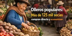 Mulher comprando em mercado local com foco em educação financeira