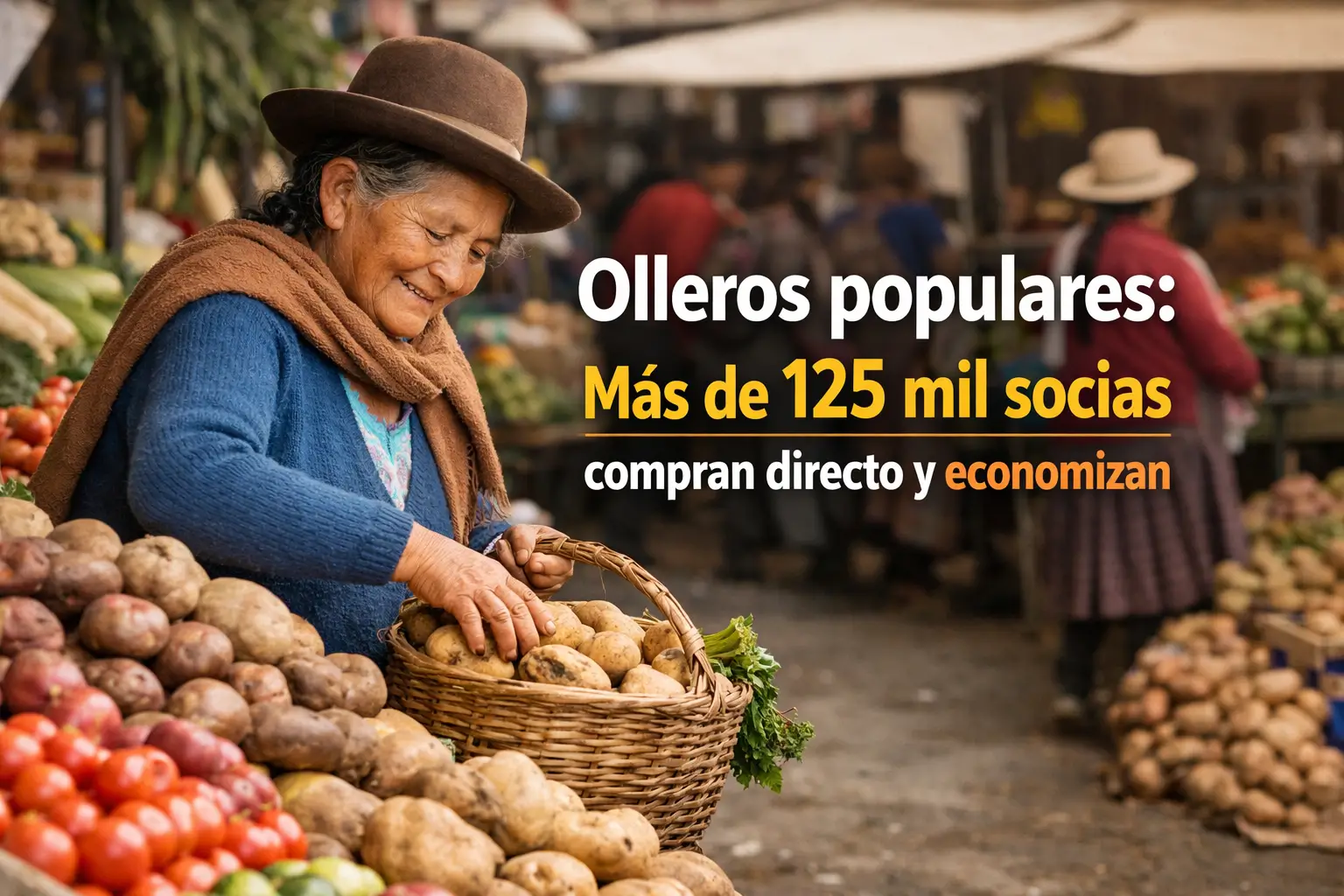 Mulher comprando em mercado local com foco em educação financeira