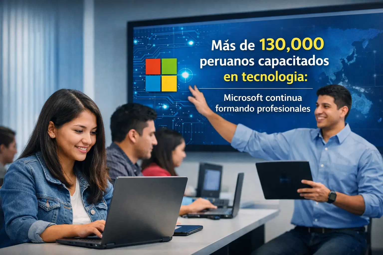 Mulher em aula de educação financeira digitando no laptop