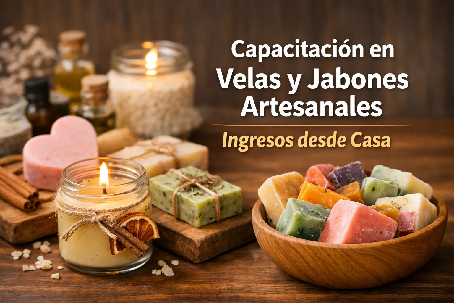 Capacitação em velas e sabonetes artesanais com óleos essenciais